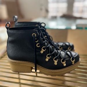 Phillip Lim navy leather booties! Sz 7 / 37